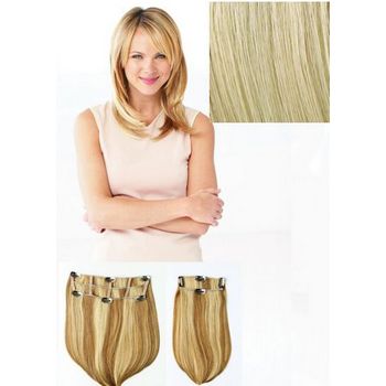 HAIRUWEAR - POP - 2 Piece Vibralite Synthetic Straight Hair Extension - Swedish Blonde R22 (1)